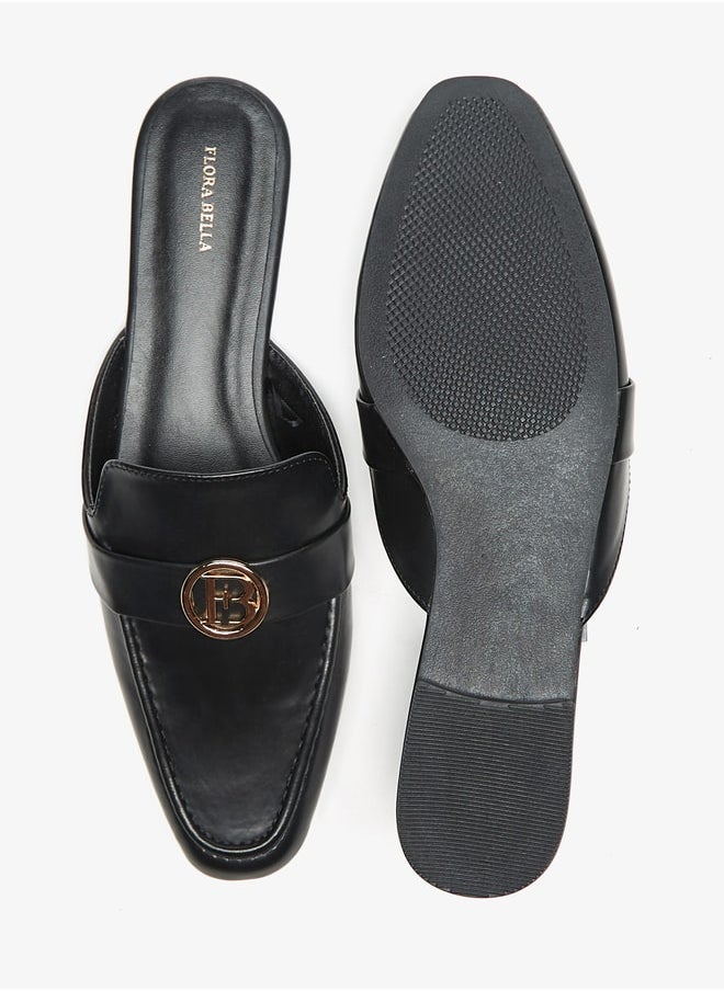 Flora Bella By Shoexpress - Slip-On Mules with Metal Accent - Image 1