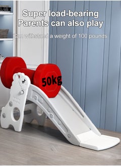 Glanfen Children's Slide Indoor Household Small Kids Slide for Toddlers Folding Indoor Freestanding Slide Easy Assemble Children Climber Playset Toy Climber Freestanding Toddler Slide Basketball Hoop  - Image 4