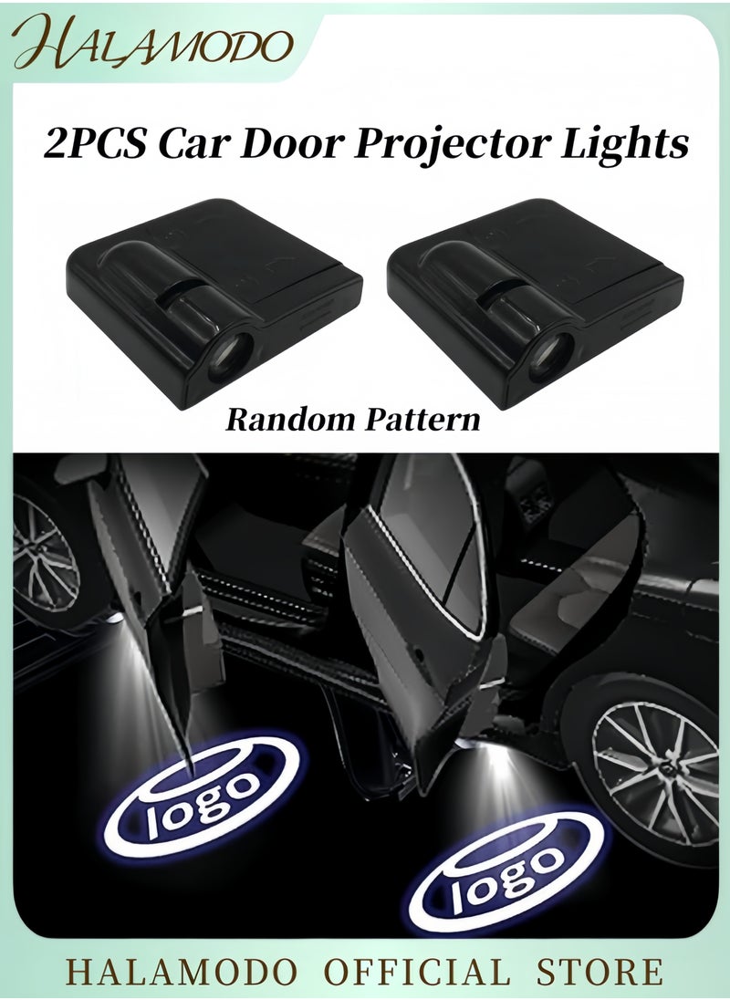 2PCS Car Door Lights Wireless LED Projector Car Door Paste Welcome Courtesy Light Magnet Door Light Universal Decorative Light Door Opening Light