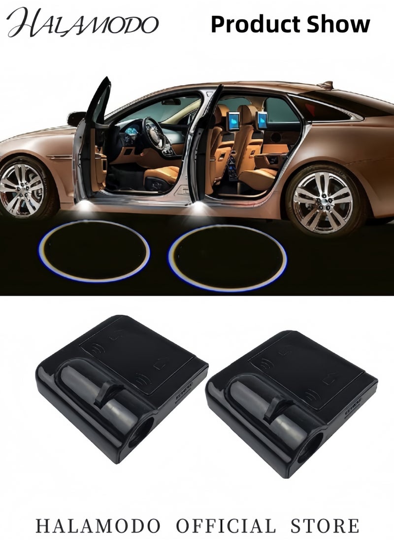 2PCS Car Door Lights Wireless LED Projector Car Door Paste Welcome Courtesy Light Magnet Door Light Universal Decorative Light Door Opening Light