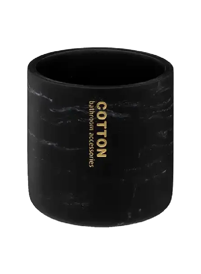 Five Simply Smart High Quality Ceramics Cotton Jar with Lid Black 11 x 9.5 cm 160938B