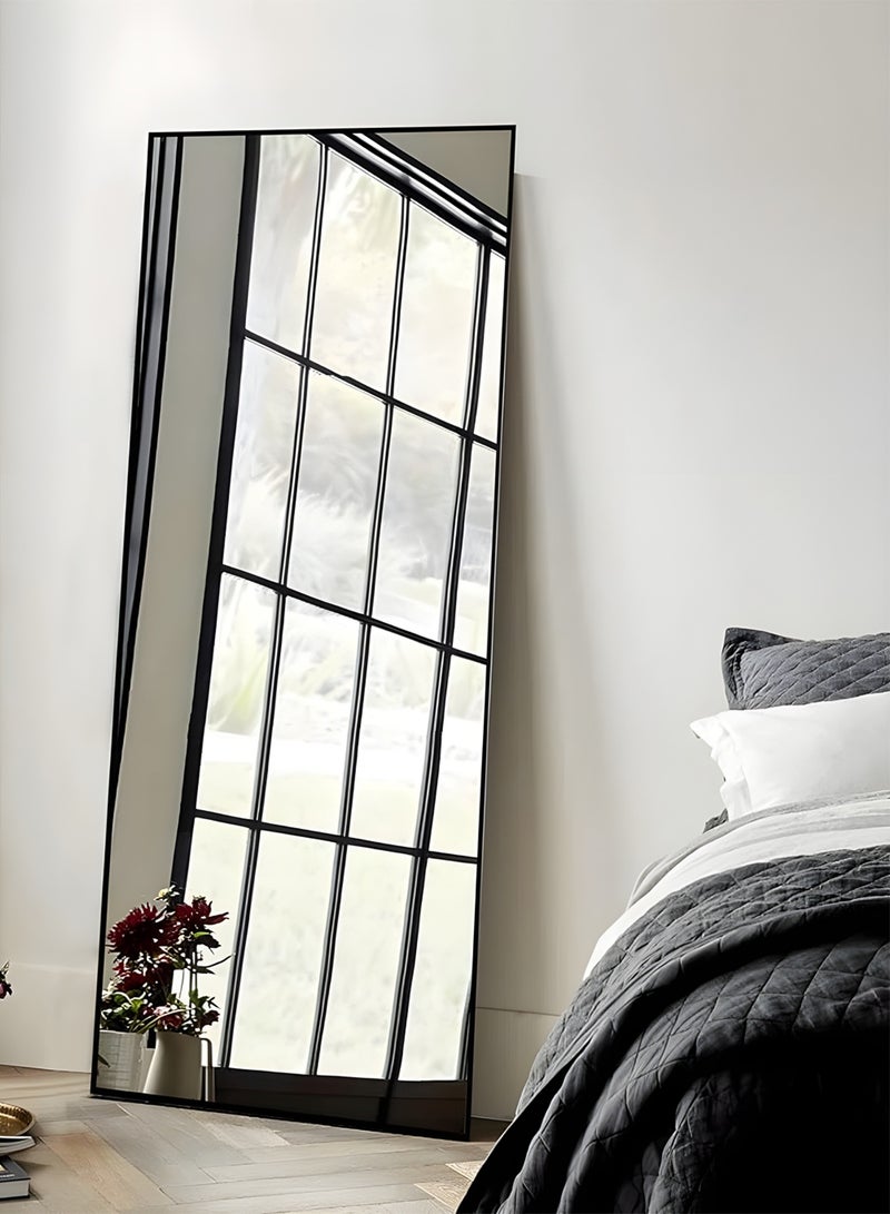 Taimi Large mirror with elegant design 160x50cm- Full length mirror with Black metal frame and back stand - Its wonderful design is suitable for living rooms, dressing rooms and bedrooms - Image 4