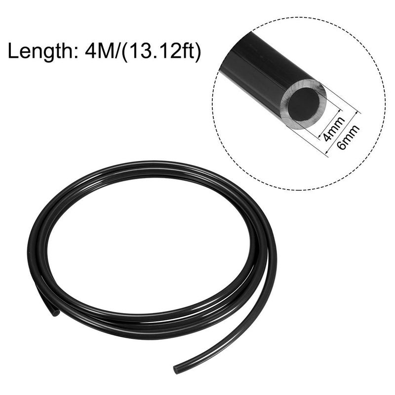 LT Pneumatic Air Tubing 6mm OD x 4mm ID 4m 157 Inch PU Polyurethane Air Compressor Tubing Hose Pipe Black  - Image 3