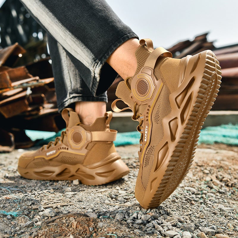 Anti-Stepping, Anti-Smashing, Anti-Piercing Labor Protection Shoes For Men, Wear-Resistant, Non-Slip, Lightweight, Breathable Steel Toe-Toe Work Safety Protective Shoes - Image 5