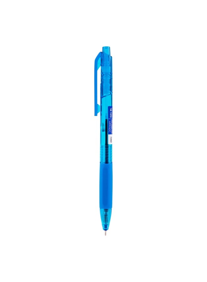 Deli EQ21-BL Ball Point Pen 0.7mm Blue 12 pcs / box 鈥?Smooth Writing, Low Viscosity Ink, Comfortable TPR Soft Grip - Image 2