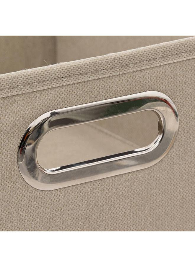 Five Simply Smart Polypropylene and Metal Foldable Storage Box Beige 31 x 15cm 138886O - Image 2