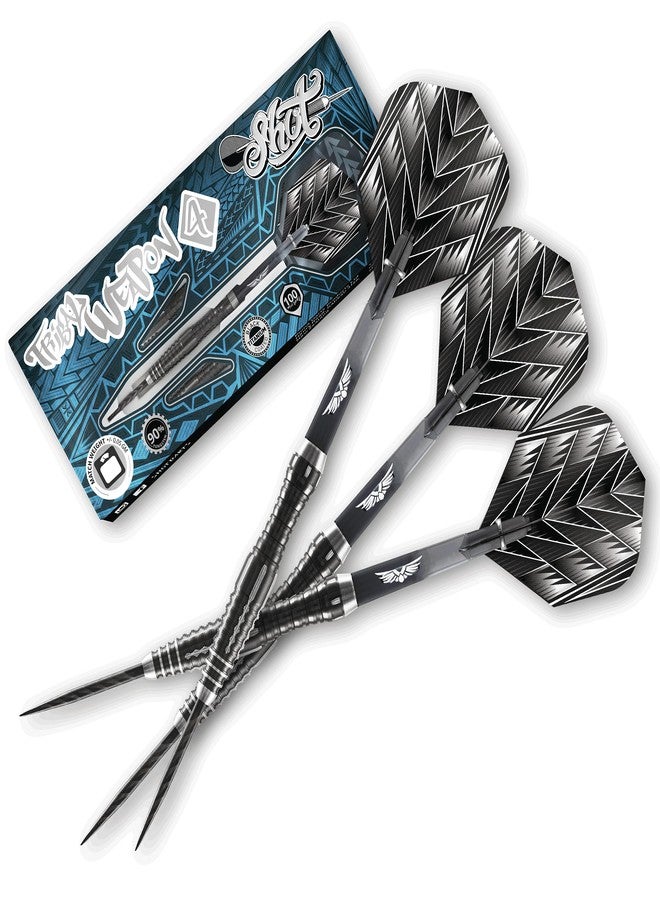 Shot! DARTS TRIBAL WEAPON 4 SERIES-STEEL TIP DART SET- 90% TUNGSTEN-26GM - Image 1