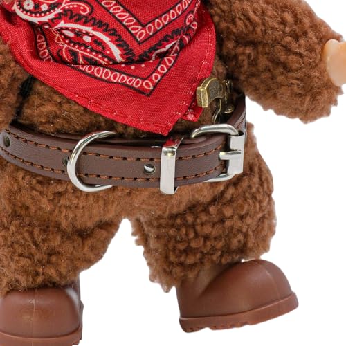 aimpiwt Western Cowboy Doll Clothes Set 17cm Fashion Dolls Outfit with Hat Scarf Belt Shoes for Display and Photoshoot - Image 5