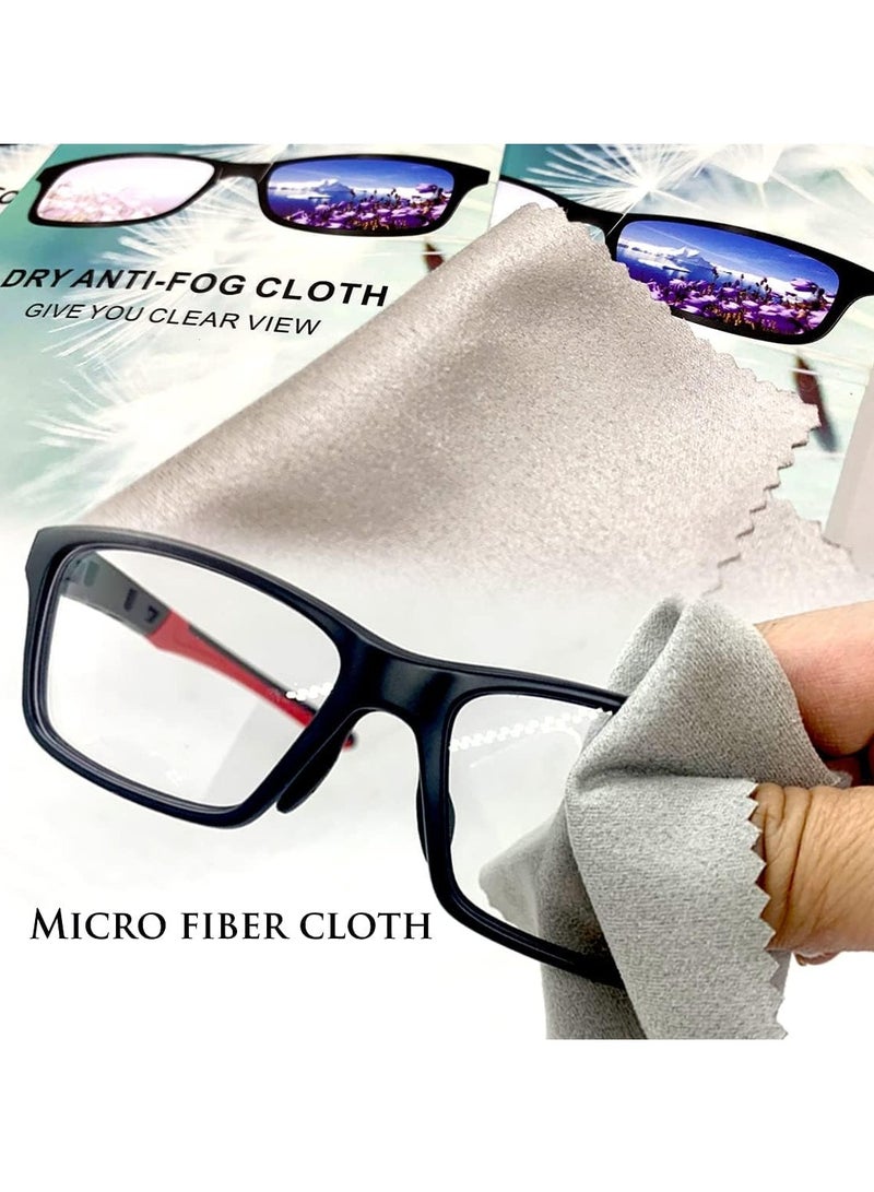 KASTWAVE 2pcs Anti-Fog Cloth for Glasses and Goggles Nano Cleaning Wipes, 5.9" X 5.9", Reusable for Eyeglasses, Motorcycle Helmets, Camera Lenses, Masks - Defogging Cleaner - Image 4