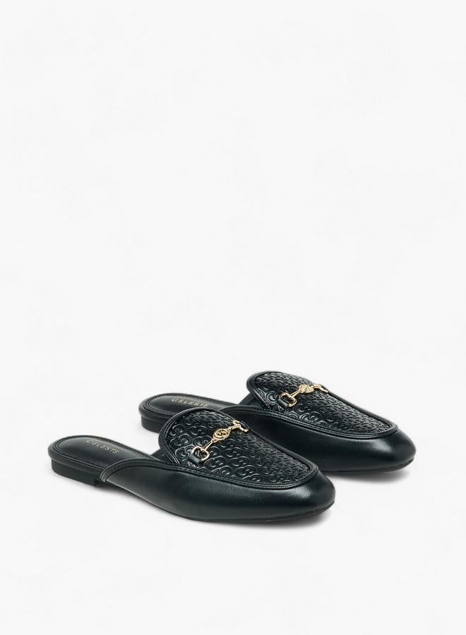 سيليست نساء أحذية مولز بنقش شعار - Image 3