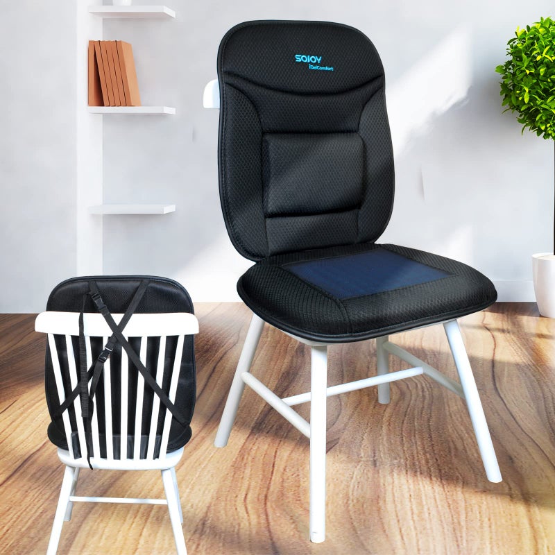 Sojoy Truck Seat Cushion with Firm Lumbar Support,Gel Seat Cushion with Upper Lower Back Support Pillow for Office,Car,Truck, Pain Relief Coccyx Seat Cushion - Image 5