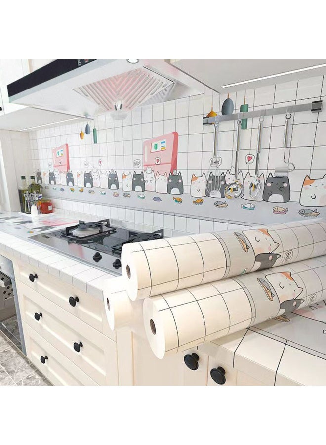 1pcs Creative Kitchen Wall Stickers, Self-Adhesive Anti Oil Wallpaper, PVC Material Easy To Clean，Restaurant Wall Decor, Suitable For Desktops, Walls, Drawers - Image 1