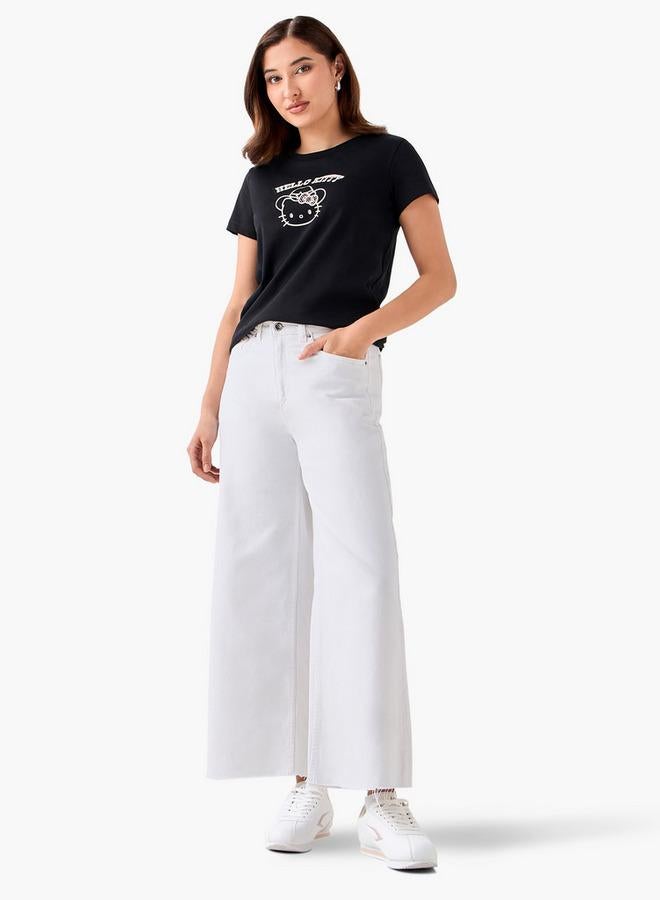 اس بي كاركترز تيشيرت بطبعة هالو كيتي قطن - Image 2