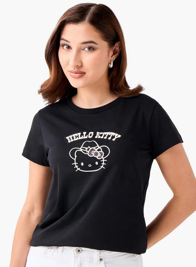 SP Characters T-shirt with Hello Kitty Print Cotton