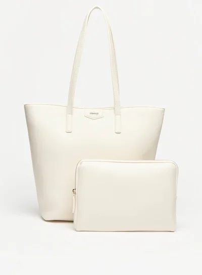 MISSY Missy Solid Tote Bag with Zip Closure and Pouch