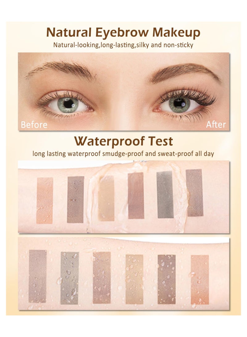 SYOSI Eyebrow Powder Makeup Kit, 3 Colors Eye Brow Powder Long-Lasting Waterproof, Tinted Eyebrow Powder Light Medium Dark Brown Brow Filler, With Mirror,Brow Tool-Set, for Women - Image 5