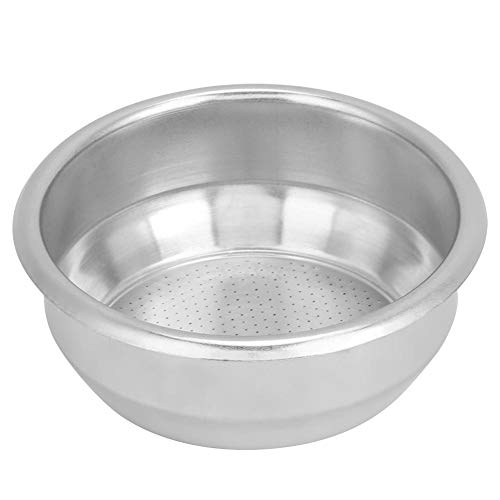 Fdit 58mm Stainless Steel Coffee Filter Basket Single Layer Double Doses Filter Coffee Machine Replacement Parts - Image 1