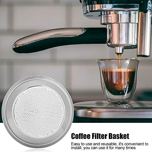 Fdit 58mm Stainless Steel Coffee Filter Basket Single Layer Double Doses Filter Coffee Machine Replacement Parts - Image 3