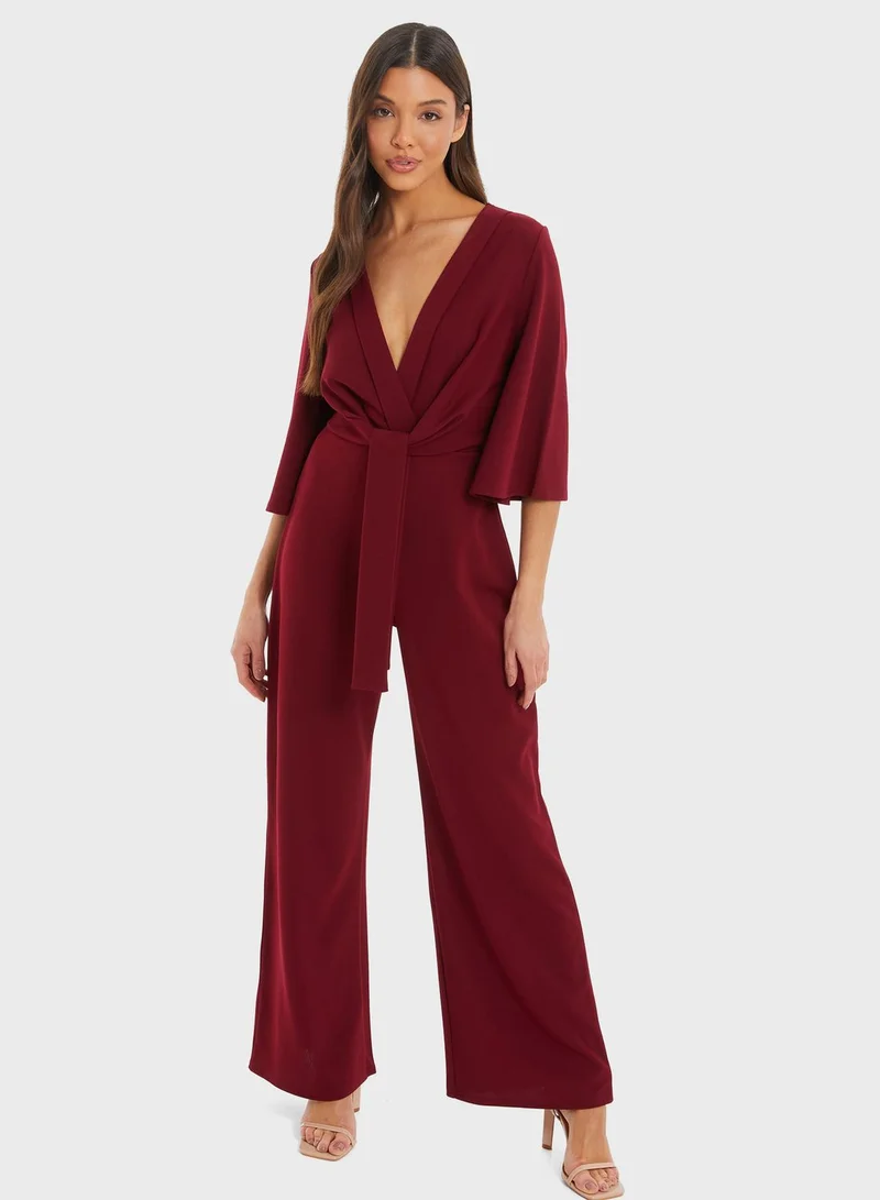 QUIZ Tie Detail Jumpsuit