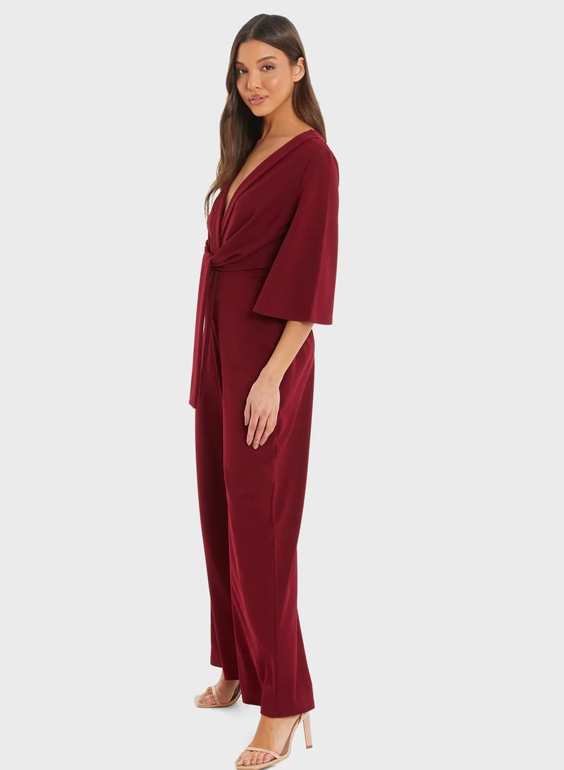 QUIZ Tie Detail Jumpsuit