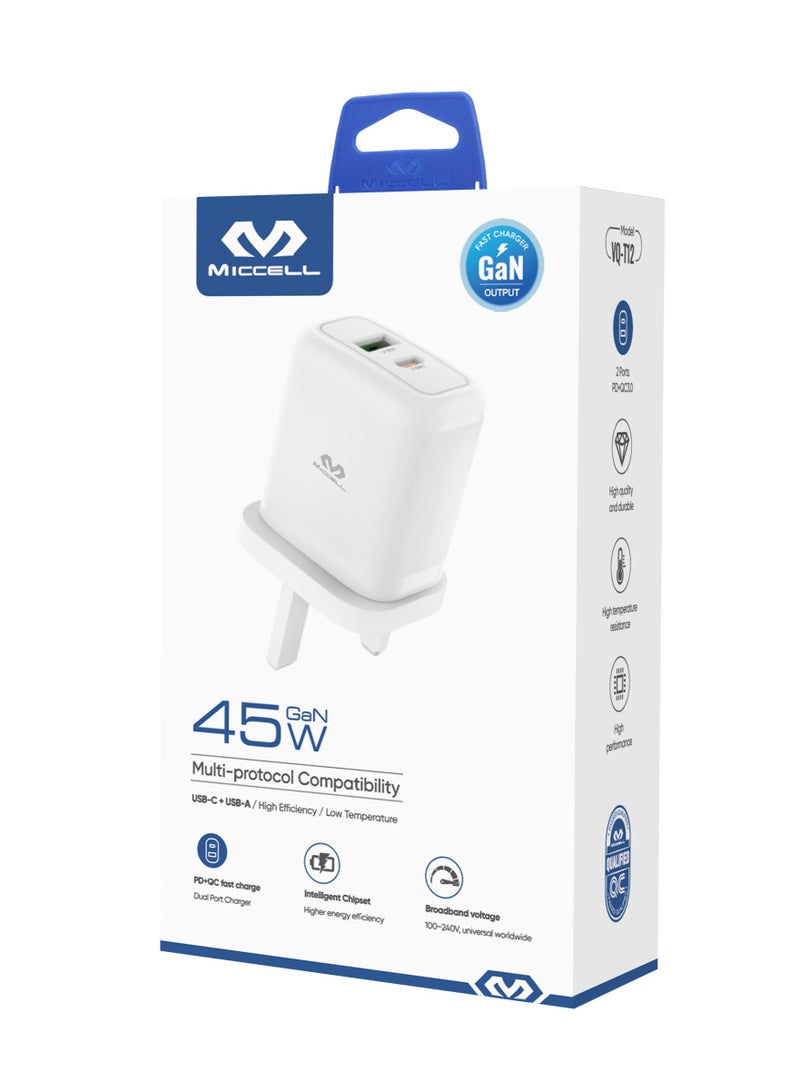 ميكسل شاحن جداري 45W - بمنفذين شحن بتقنية PD - Image 3
