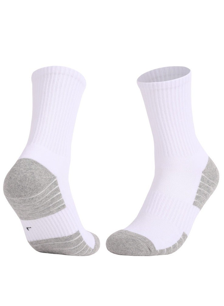 6 Pairs Athletic Socks Sport Running Calf Socks Performance Cushioned Breathable Crew Socks for Men Women - Image 2