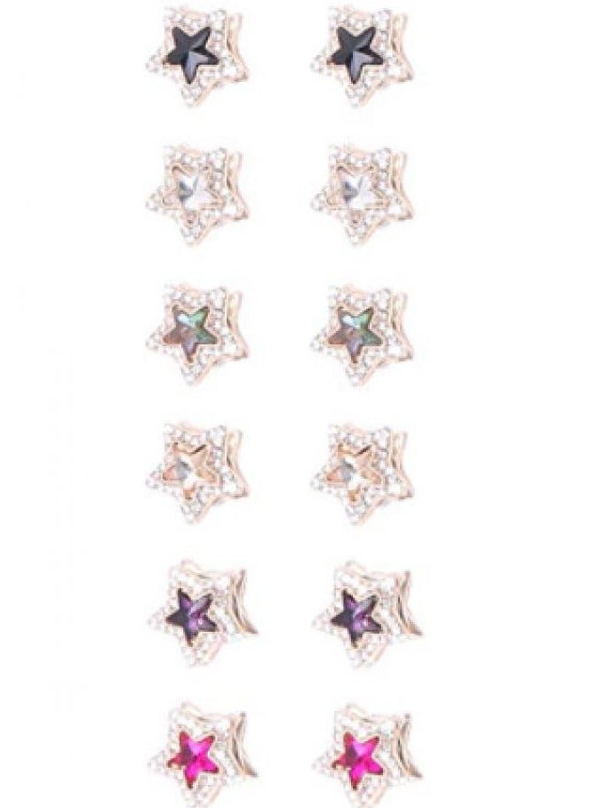 Alissa Magnetic Hijab Pin Multi-Use Rhinestone Scarf Brooch Round Pack of 12
