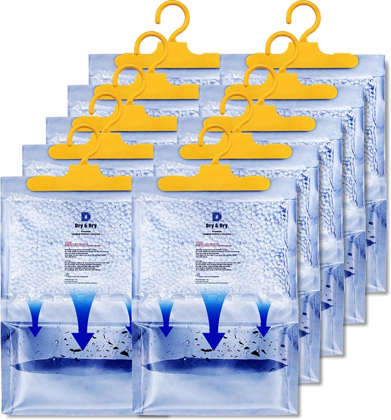 DRYDRY 10 Pack[14 OZ] Premium Moisture Absorbers for Home, Basement & Bedroom - Small Dehumidifiers - Image 1