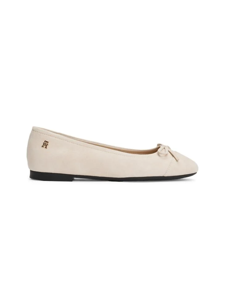 TOMMY HILFIGER Toe Cap Suede Ballerina