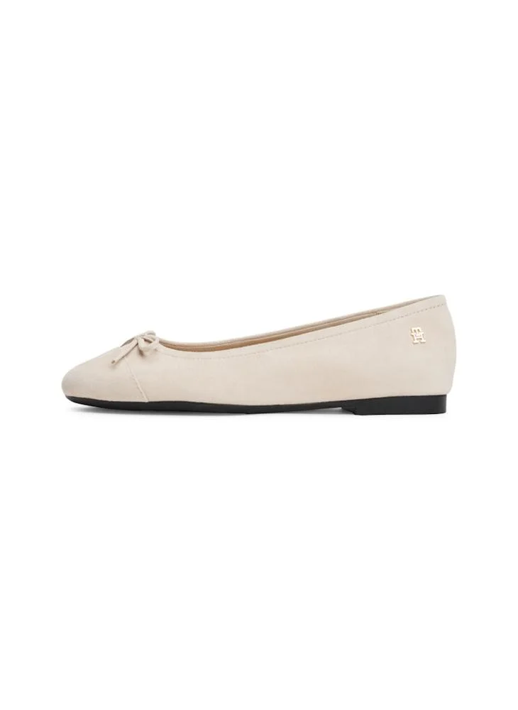 TOMMY HILFIGER Toe Cap Suede Ballerina