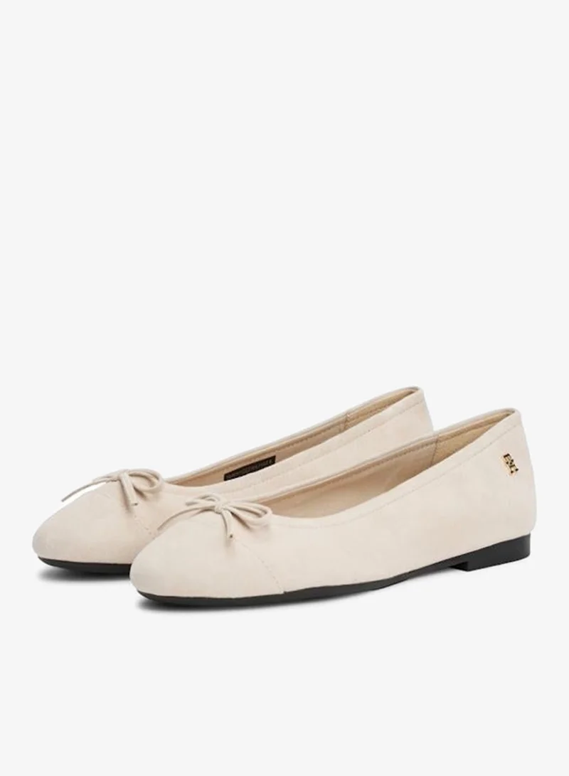 TOMMY HILFIGER Toe Cap Suede Ballerina
