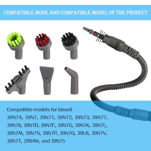 Sionlan Replacement Extension Hose cleaner brush tool parts for Bissell Steam Shot Omni Hard Surface steam Cleaner 39N7A 39N7V 39N7H 39N71 39N72 39N73 39N78 39N7N 2994B handheld portable steam Accessories - Image 3