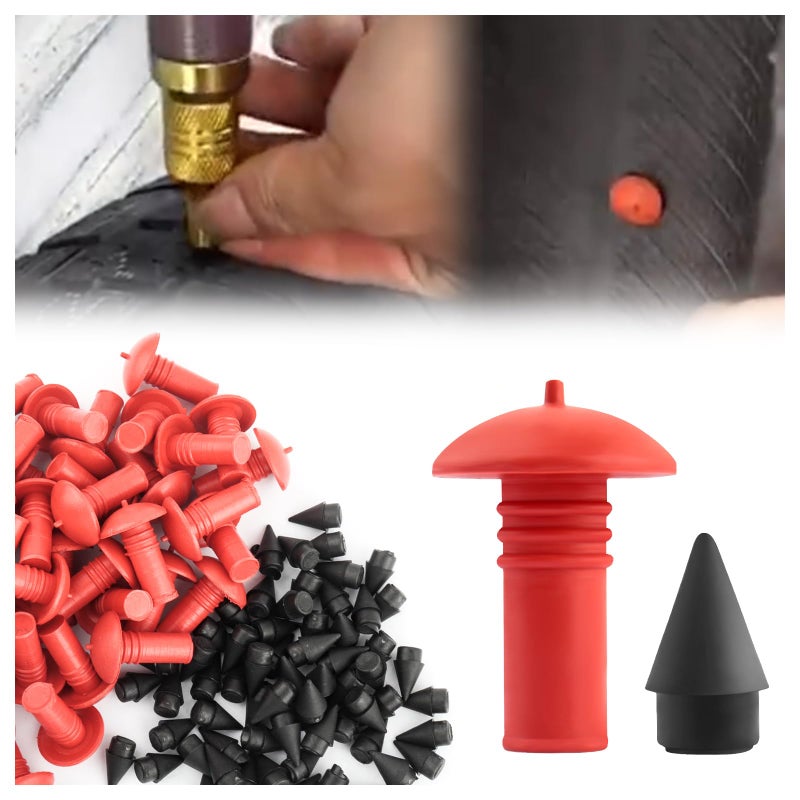 wedfish Mushroom Tire Plug Kit with 90PCS PinsPractical Rapid Plug 20 Tire Repair for Flat Tire Repair KitCar Accessories Mushroom Plug Tire Repair Kit Fits Tubeless Tires 90pcs large mushroom heads - Image 3