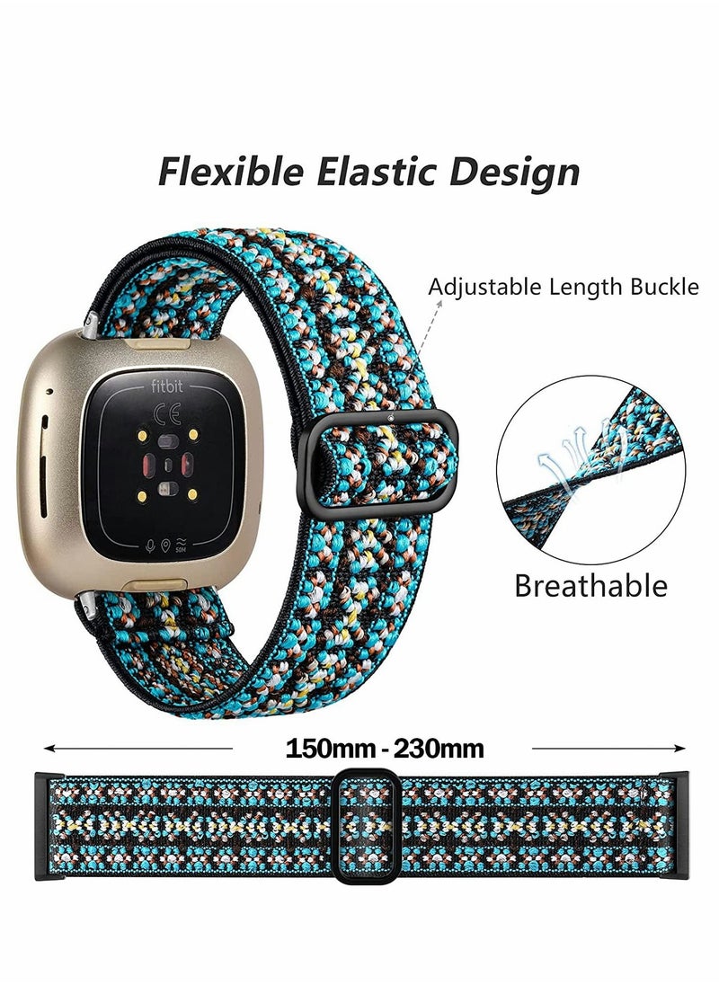 Excefore - Elastic Bands Compatible with Fitbit Versa 2, Adjustable Soft Stretchy Loop Bracelet Watch Bands for Women Men - Image 1