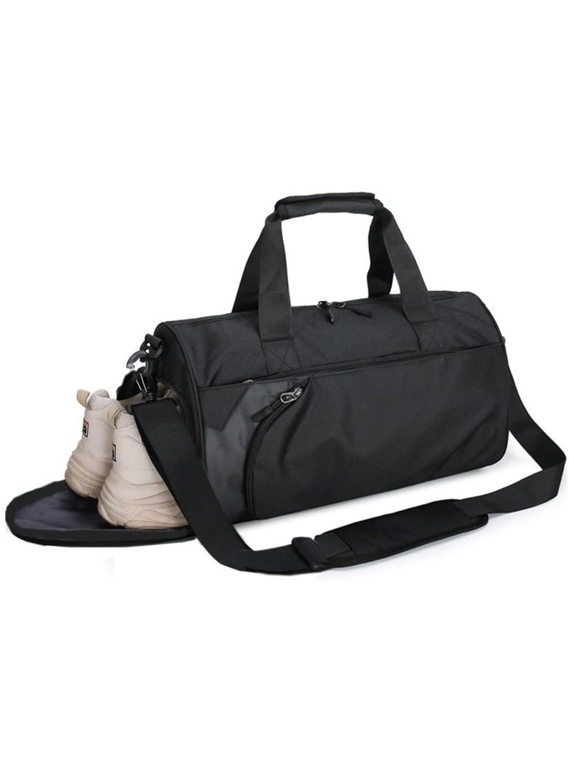 Arabest - Sports Gym Bag, Waterproof Travel Duffel Bag with Wet Pocket and Shoe Compartment, 40L Gym Duffle Bag for Men and Women, Lightweight Workout Bag for Sports (Black) - Image 1