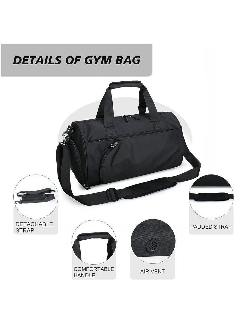 Arabest - Sports Gym Bag, Waterproof Travel Duffel Bag with Wet Pocket and Shoe Compartment, 40L Gym Duffle Bag for Men and Women, Lightweight Workout Bag for Sports (Black) - Image 1