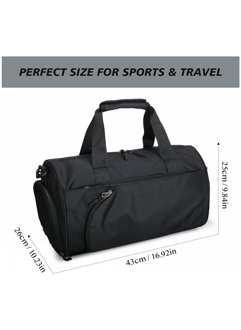 Arabest - Sports Gym Bag, Waterproof Travel Duffel Bag with Wet Pocket and Shoe Compartment, 40L Gym Duffle Bag for Men and Women, Lightweight Workout Bag for Sports (Black) - Image 1