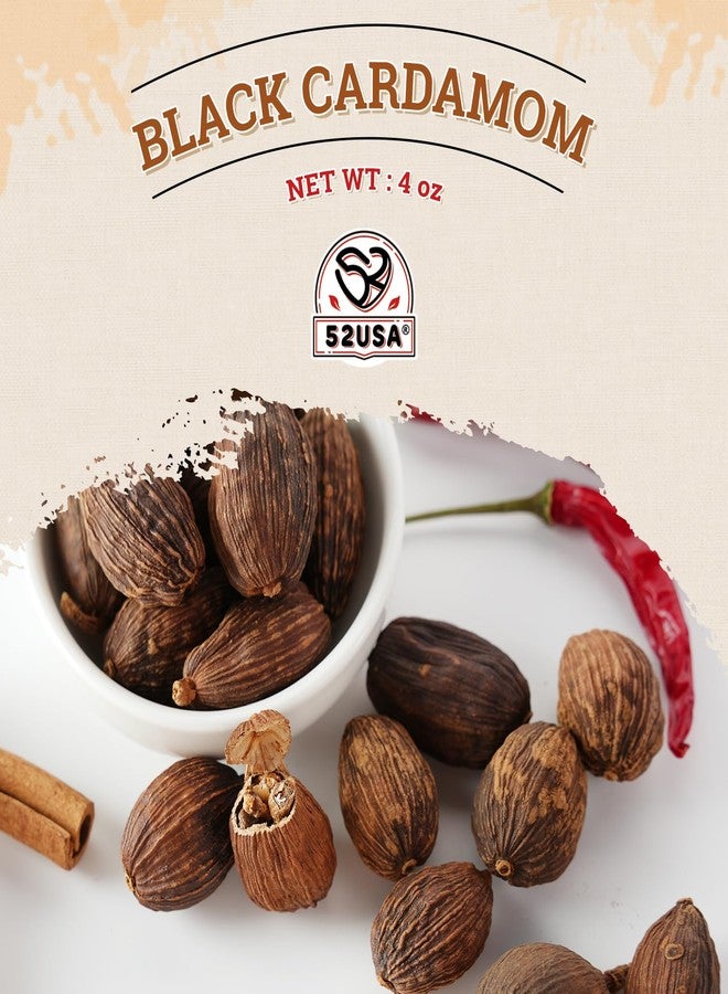 52USA Black Cardamom Pods, 4oz in Kraft Bag, NON GMO Verified, Black Cardamom Seeds - 100% Pure, Aromatic & Natural, Whole Cardamom Pods for Authentic Asian, Indian, and Global Cooking - Image 5