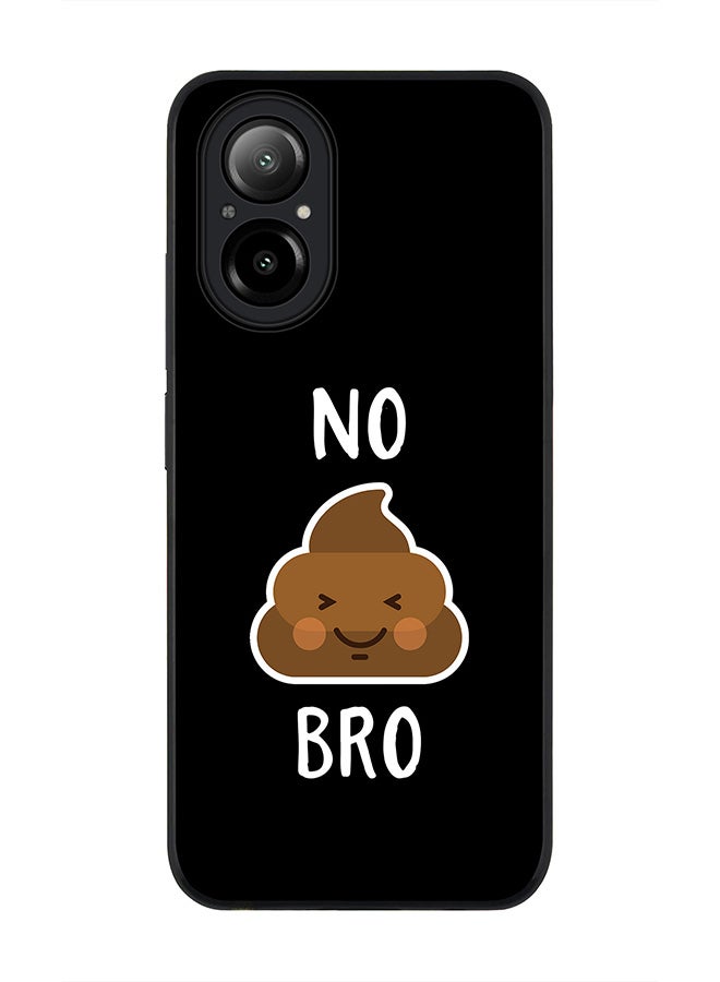 Stylizedd Rugged Black Edge Case for Realme C67 4G, Slim fit Soft Case Flexible Rubber Edges Anti Drop TPU Gel Thin Cover -  No shit bro - Image 1