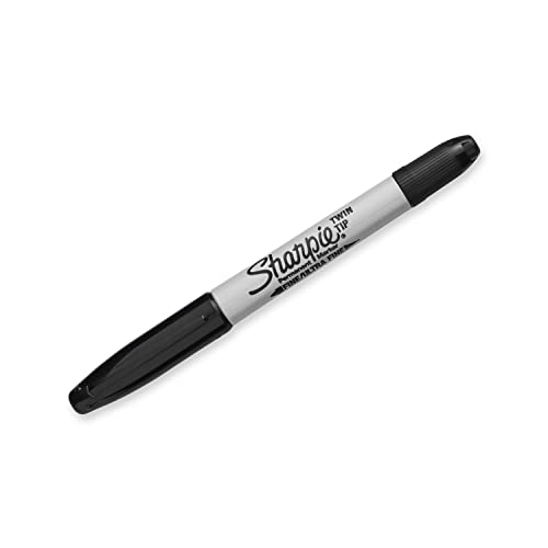 SHARPIE Twin Tip Black Permanent Marker |Suitable for Multipurpose Usage| Smudge Free | Office Stationery Items | Pack of 2 - Image 5