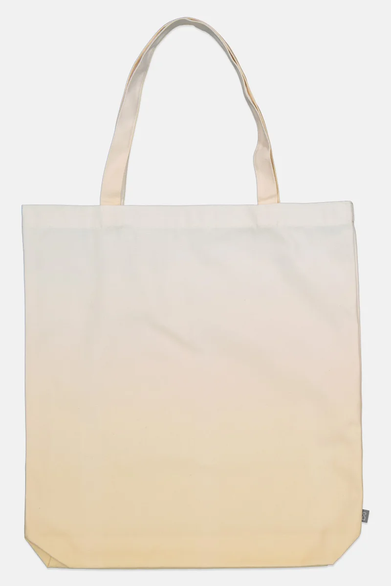 Muy Mucho Women Two-Tone Tote Bag 41 L x 45 H x 7 W cm, Light Yellow