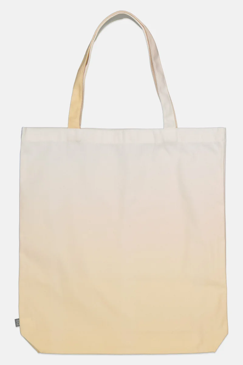 Muy Mucho Women Two-Tone Tote Bag 41 L x 45 H x 7 W cm, Light Yellow