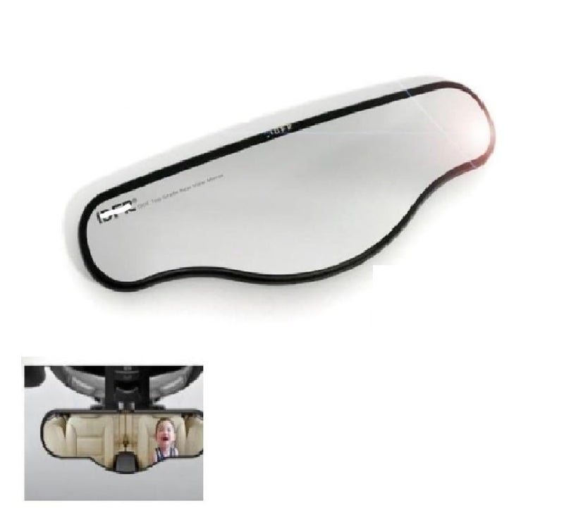Universal Arc Panoramic Rear View Mirror - Wide Angle Glass Lens, Anti-Glare Enhanced Vision, Easy Installation for Safer Driving (B2 Clear Round) - Image 1
