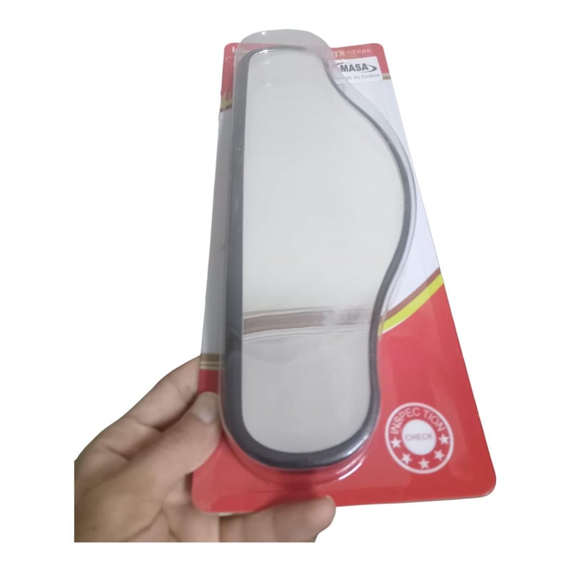 Universal Arc Panoramic Rear View Mirror - Wide Angle Glass Lens, Anti-Glare Enhanced Vision, Easy Installation for Safer Driving (B2 Clear Round) - Image 2