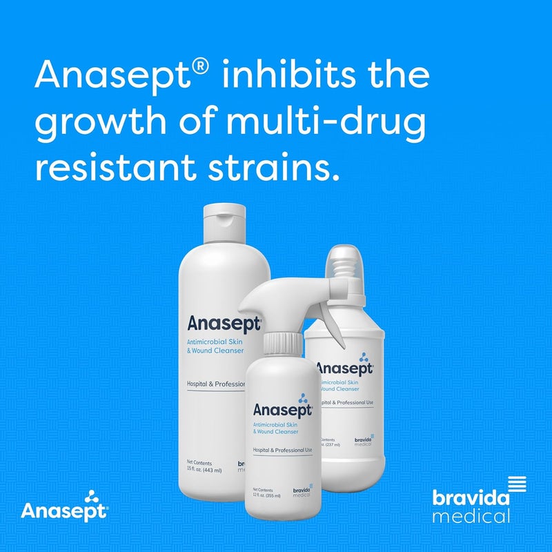 AnaseptAntimicrobial Skin and Wound Cleanser 4 oz Bottle with Finger Pump Sprayer - Image 4