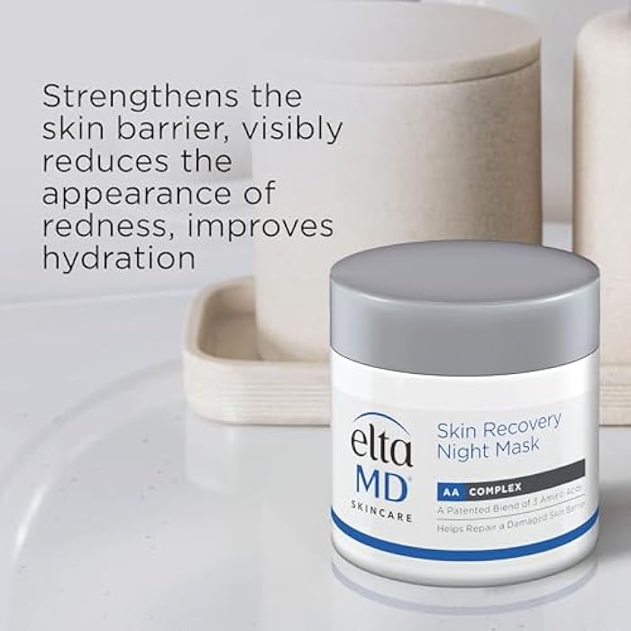 EltaMD Skin Recovery Overnight Face Mask, Moisturizer Cream Night Mask for Face & Neck, Safe for Sensitive Skin, 1.7 oz Jar - Image 5
