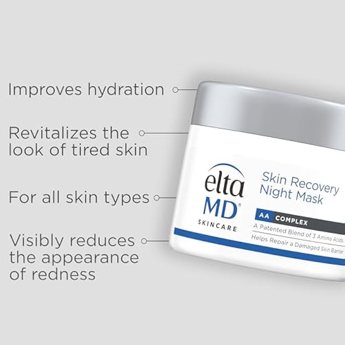 EltaMD Skin Recovery Overnight Face Mask, Moisturizer Cream Night Mask for Face & Neck, Safe for Sensitive Skin, 1.7 oz Jar - Image 3