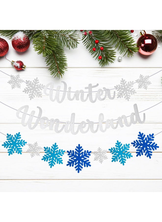 3Pcs Winter Wonderland Banners Glitter Snowflake Banner Christmas Decorations Banners Winter Holiday Garland Photo Props Banner For Party Home Decorations(White) - pzsku/ZD6B5BBCB4A7E050378C1Z/45/_/1734348241/916c3fda-3a0e-4702-87fa-7c193d8db040