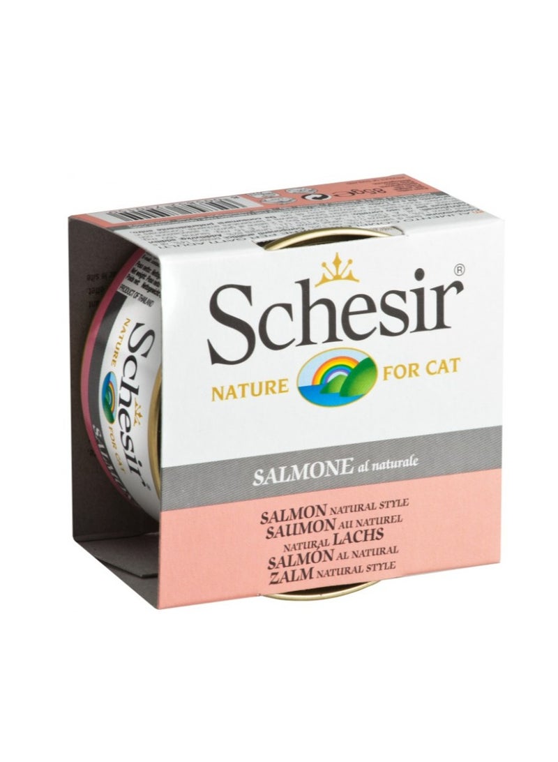 Schesir 14PC Cat Wet Food-Salmon Natural Style 85g - Image 2