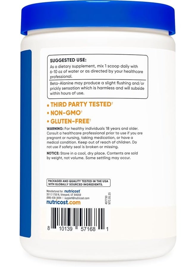 Nutricost, Beta-Alanine, Unflavored, 17.9 oz (500 g) - Image 3